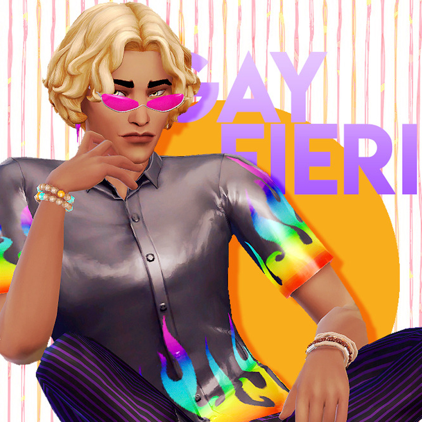 Gay Fieri A Pride Shirt By Valhallan The Sims 4 Create A Sim Curseforge