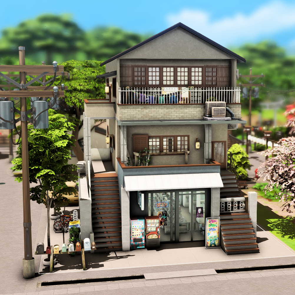 Manga Store + Apartments - The Sims 4 Rooms / Lots - CurseForge