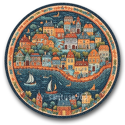 Childlike Round Dance Rug #6 Samtuse963 logo
