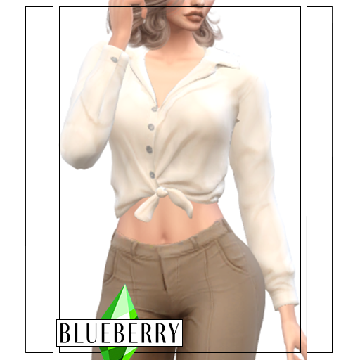 Download Blueberry Influencer Knotted Top The Sims Mods Curseforge