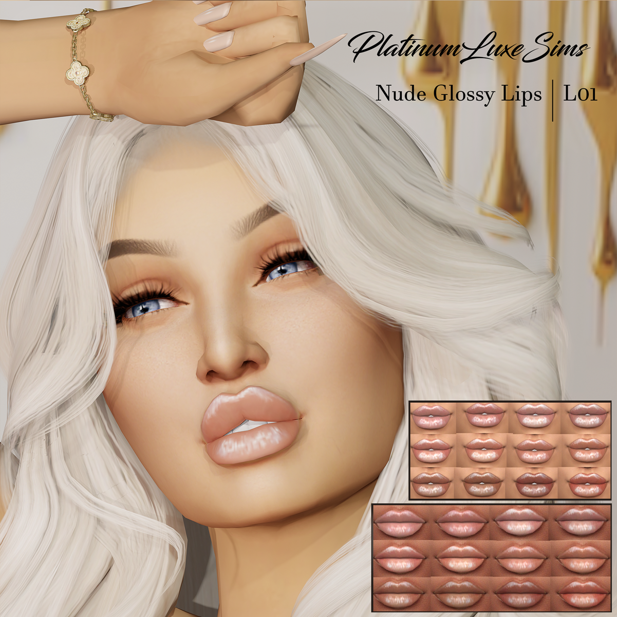 Nude Glossy Lips L01 - The Sims 4 Create a Sim - CurseForge