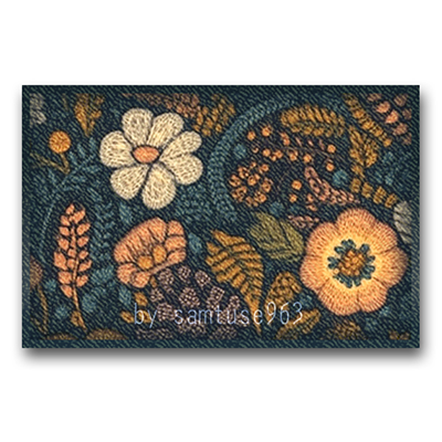 Garden Pattern Rectangle Dance Rug Large #2 Samtuse963 logo