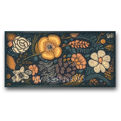 Garden Pattern Rectangle Dance Rug Small #2 Samtuse963 logo