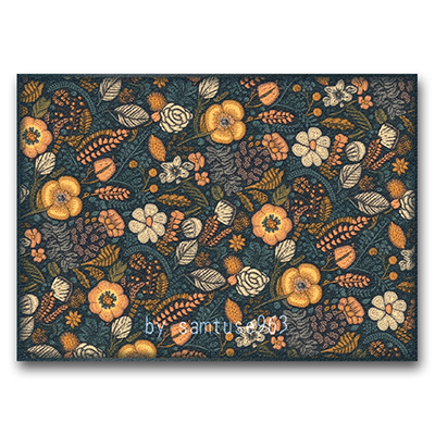 Garden Pattern Rectangle Dance Rug XLarge #2 Samtuse963 logo