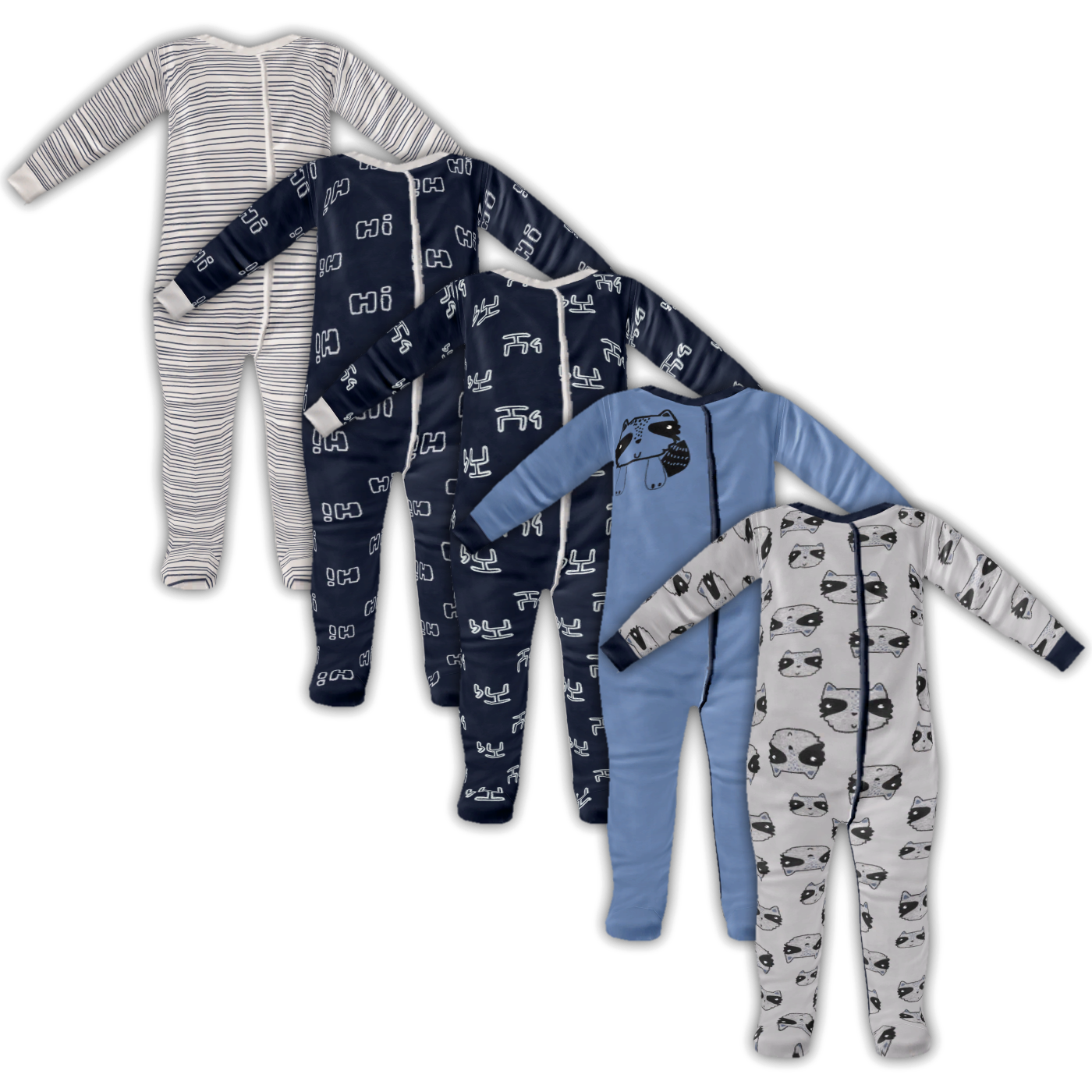 Infant Raccoon Footie Pajamas logo