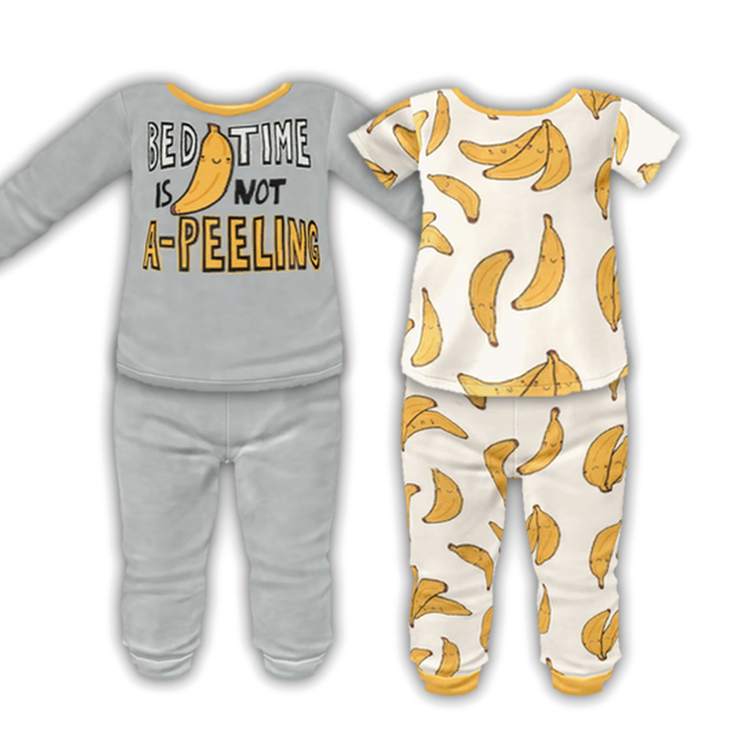 Toddler Banana Pajama Set logo
