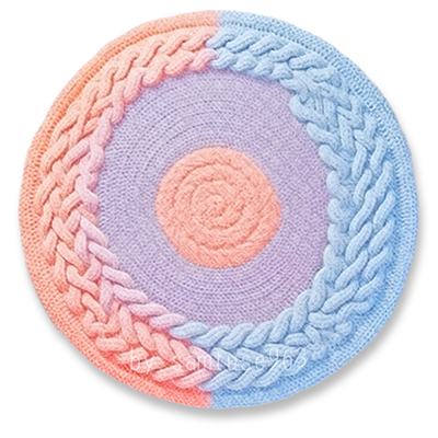 Rustic Pastel Woven Round Dance Rug #2 Samtuse963 logo