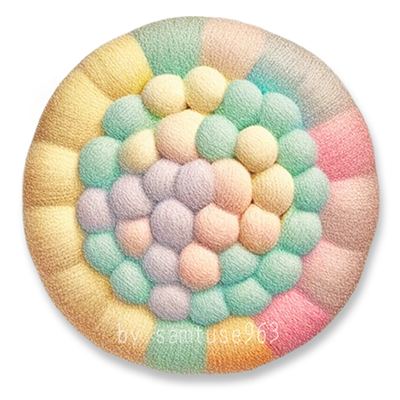 Rustic Pastel Woven Round Dance Rug #3 Samtuse963 logo