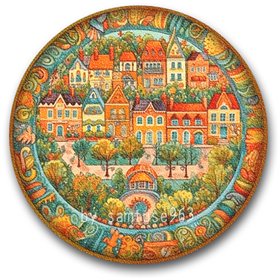 Childlike Round Dance Rug #7 Samtuse963 logo