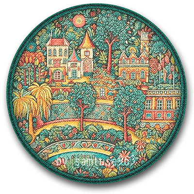 Childlike Round Dance Rug #8 Samtuse963 logo