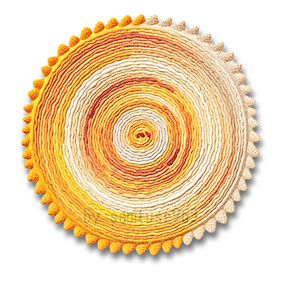 Rustic Pastel Woven Round Dance Rug #5 Samtuse963 logo