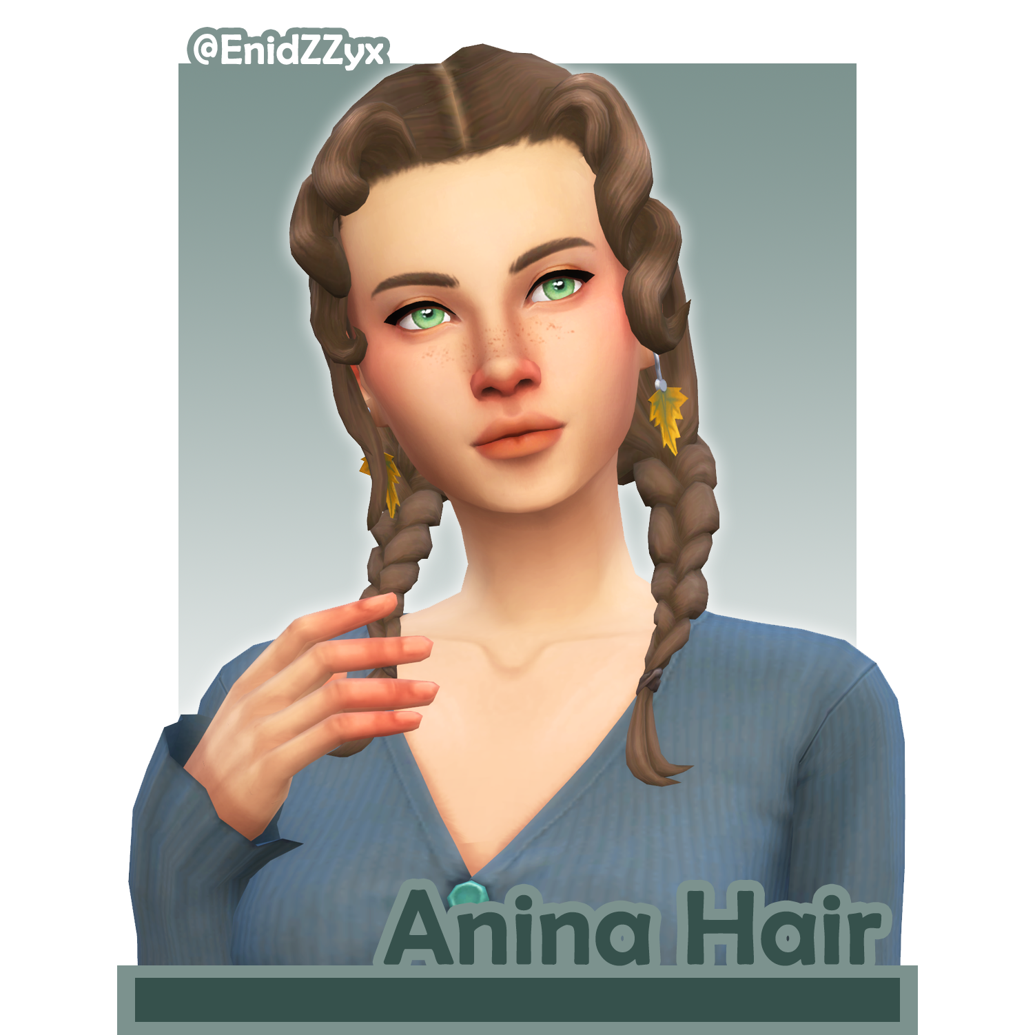 [EnidZZyx] Anina Hair Screenshots - Create a Sim - The Sims 4