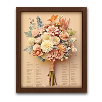 Wedding Bouquet Menu Frame #3 Samtuse963 logo