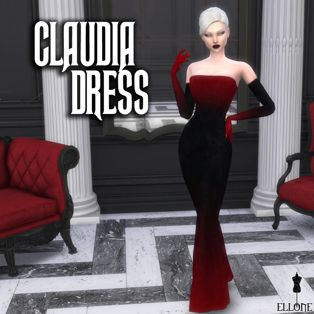 Claudia Dress (Sanguine Society Collection) - The Sims 4 Create a Sim ...