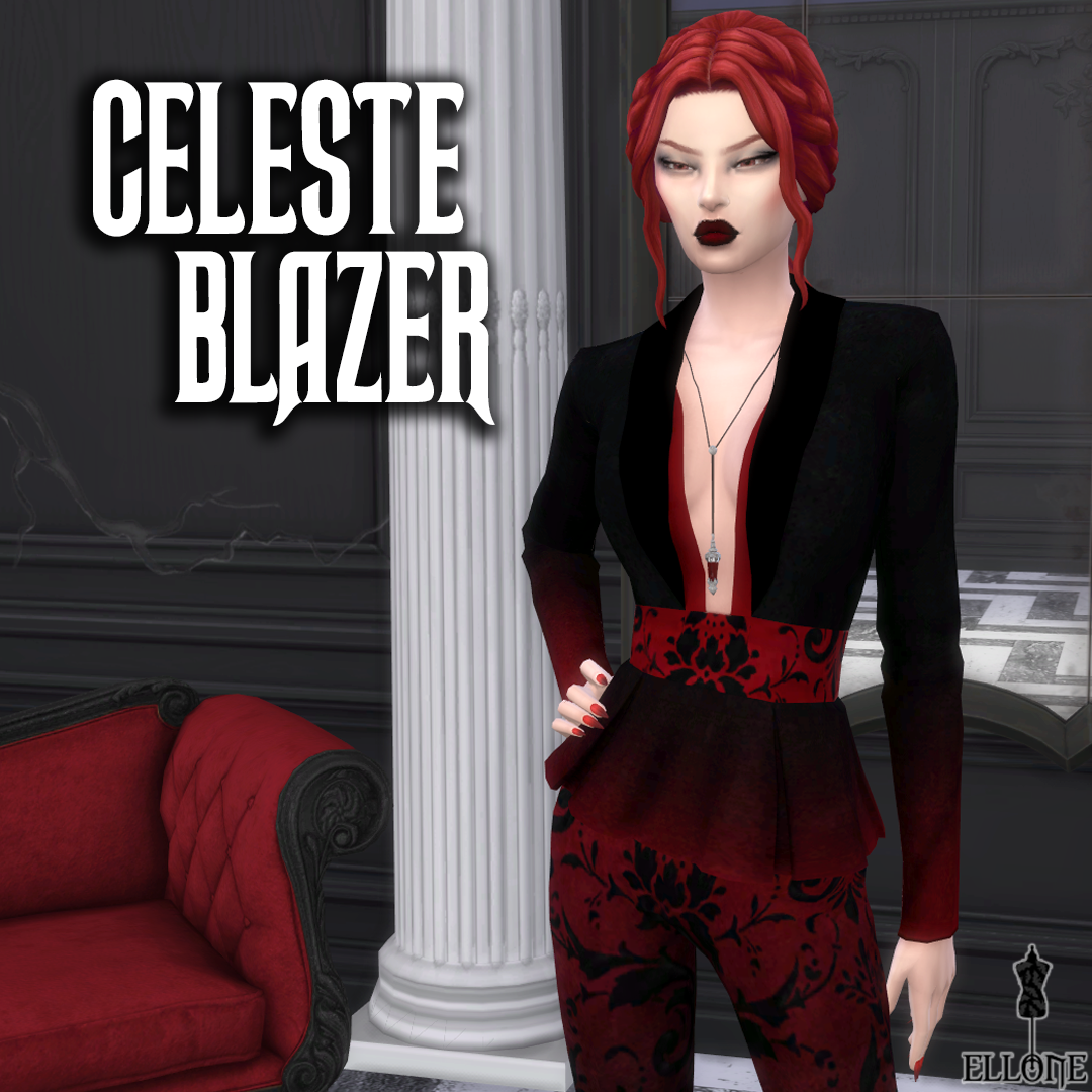 Celeste Blazer (Sanguine Society Collection) - The Sims 4 Create a Sim ...