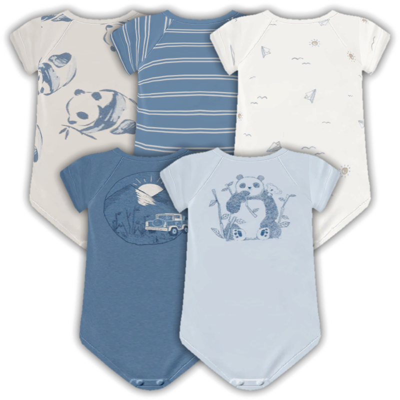 Infant Blue Panda Onesies logo