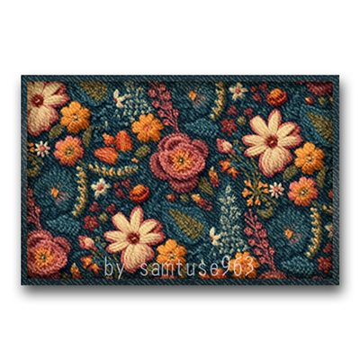 Garden Pattern Rectangle Rug Large #3-Samtuse963 logo
