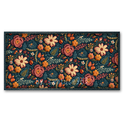 Garden Pattern Rectangle Rug Small #3-Samtuse963 logo