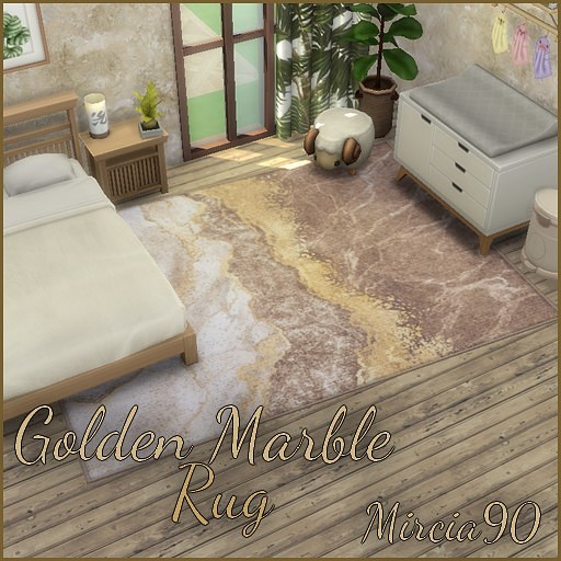 Golden Marble Rug The Sims 4 Build / Buy