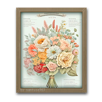 Wedding Bouquet Menu Frame #4 Samtuse963 logo