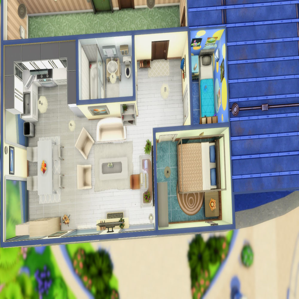 Chic Street Apartment 1310 21 No CC - The Sims 4 Rooms / Lots - CurseForge