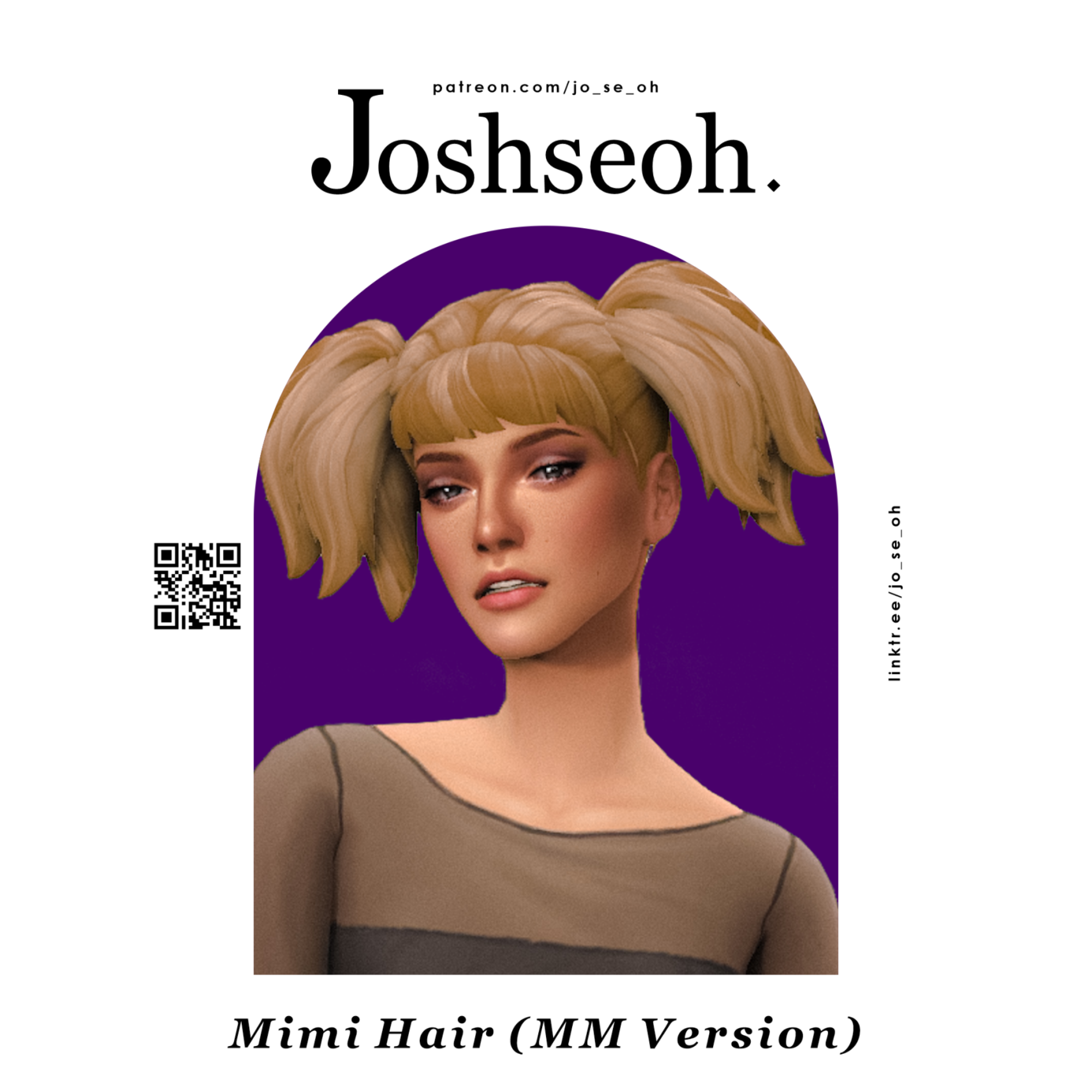 Mimi Hair Maxis Match Version The Sims 4 Create A Sim Curseforge 6003