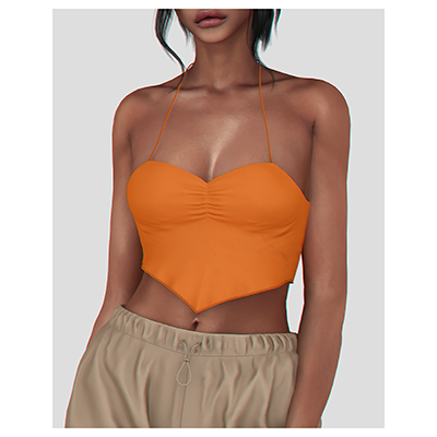 Gemma Neck Tie Crop Top logo