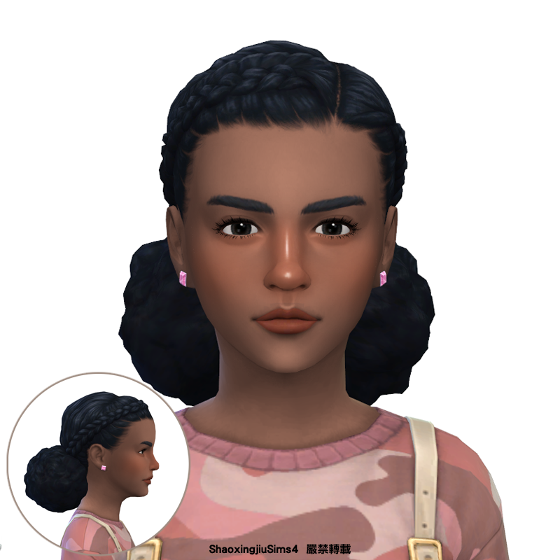 Child Braid Side Fro Hair - The Sims 4 Create a Sim - CurseForge