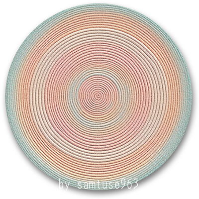 Rustic Pastel Woven Round Dance Rug #16 Samtuse963 logo