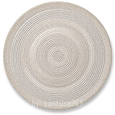 Rustic Pastel Woven Round Dance Rug #17 Samtuse963 logo
