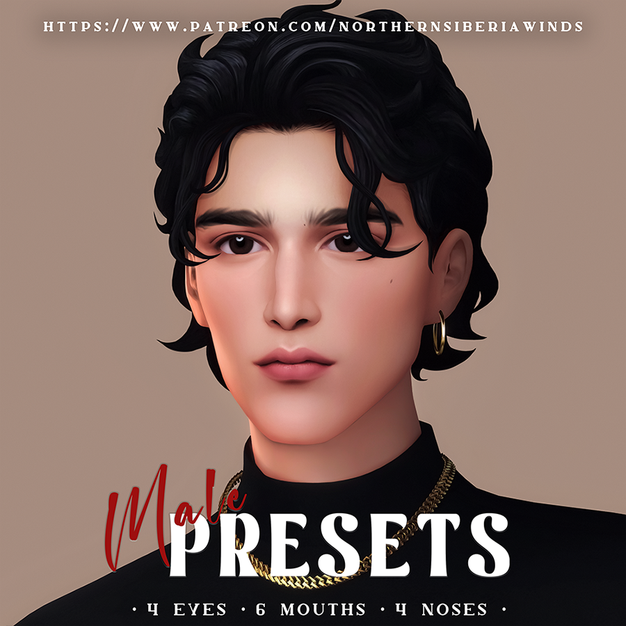 Male Presets Face Collection The Sims 4 Create A Sim Curseforge