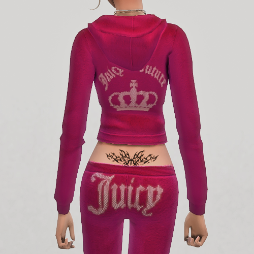 Y2k Juicy Couture top/bottom (mesh included) - The Sims 4 Create a Sim ...