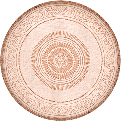 Rustic Pastel Woven Round Dance Rug #18 Samtuse963 logo