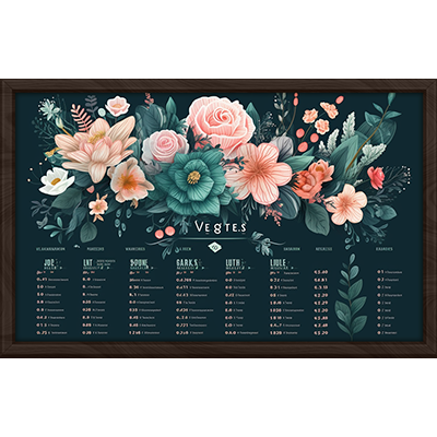 Flower Shop Menu Board #2 Samtuse963 logo
