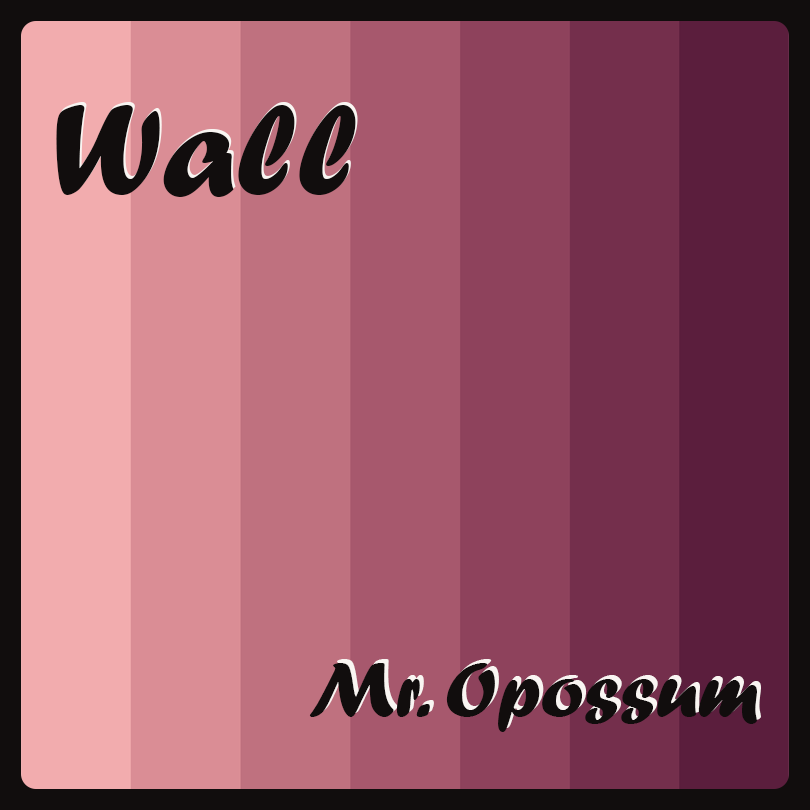 Mr.Opossum purple pink walls logo