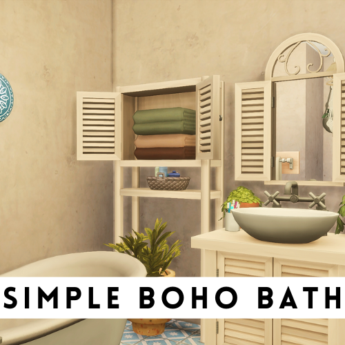 Simple Boho Bathroom - The Sims 4 Rooms / Lots - CurseForge