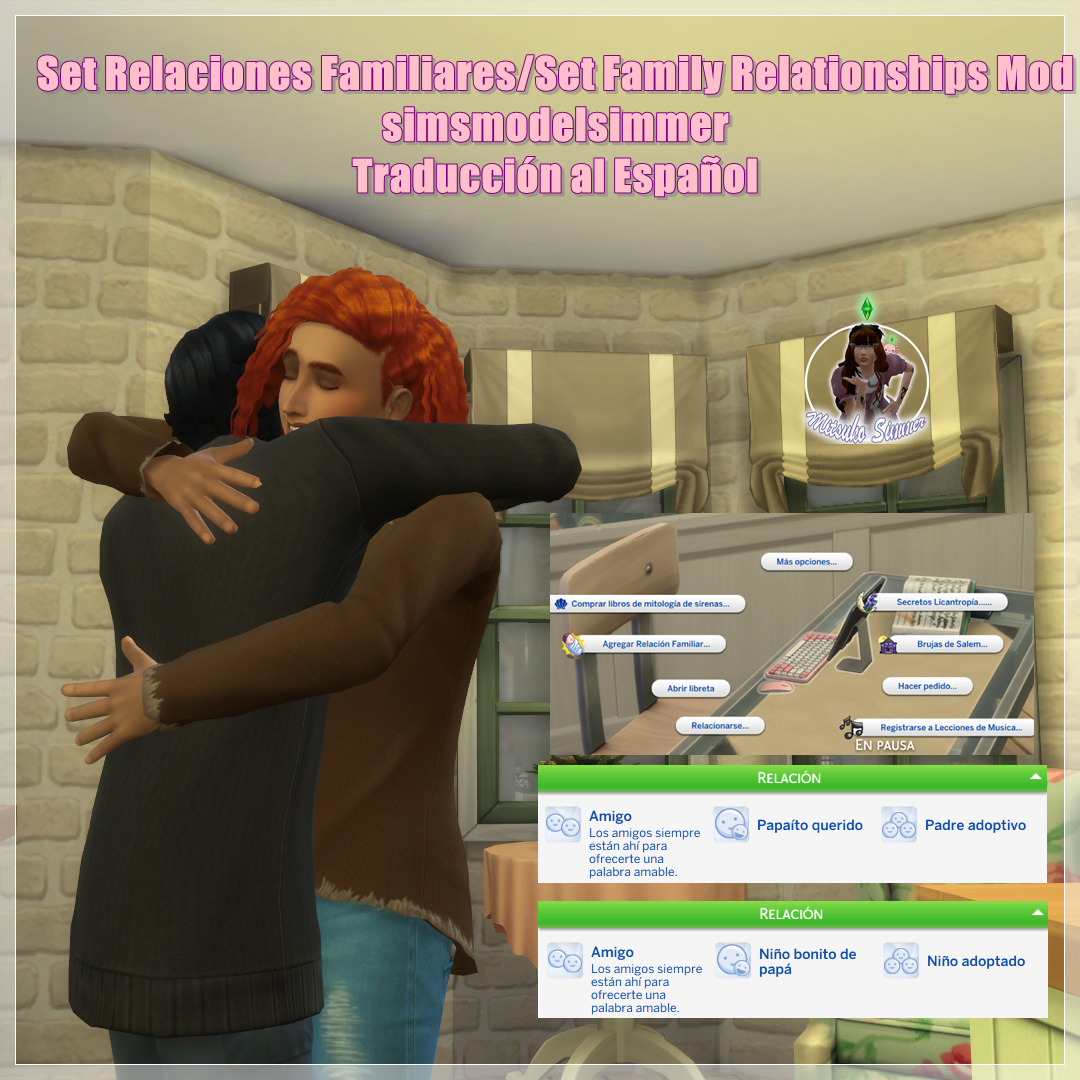 simsmodelsimmer — Set Family Relationships Mod