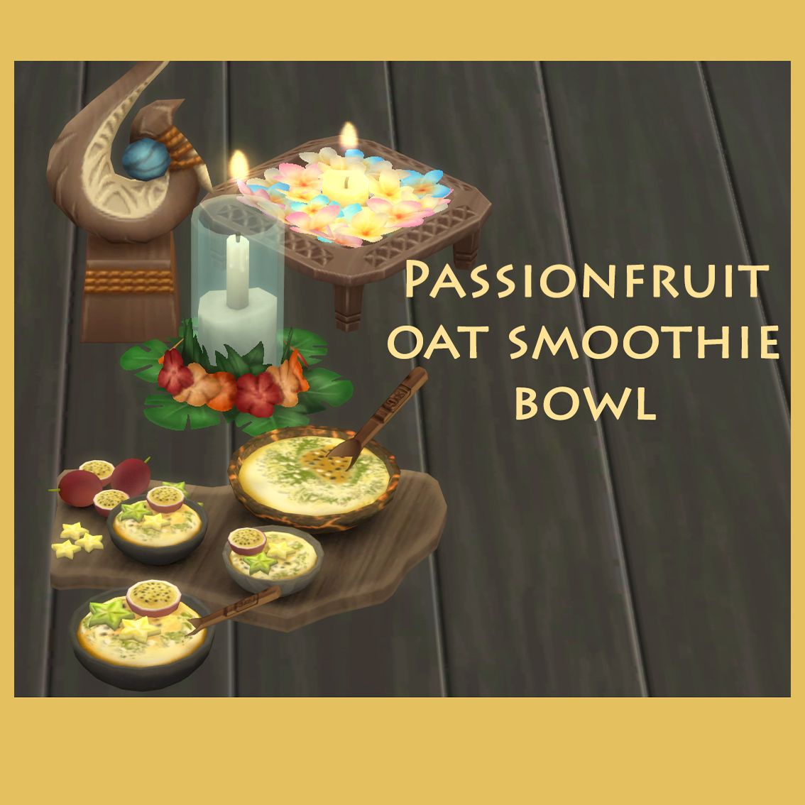 Download Passionfruit Oat Smoothie Bowl The Sims 4 Mods
