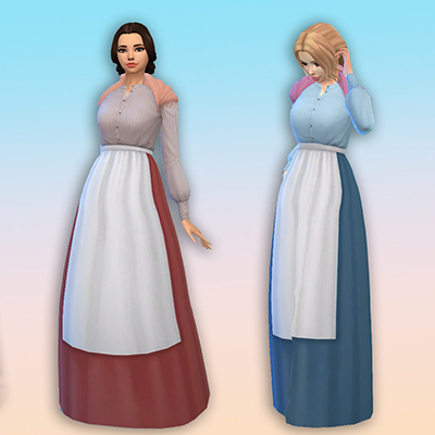 Shawl Apron Plain Combo - The Sims 4 Create a Sim - CurseForge