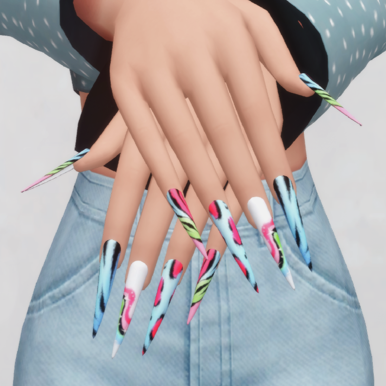 Nails Set N012 The Sims 4 Create a Sim