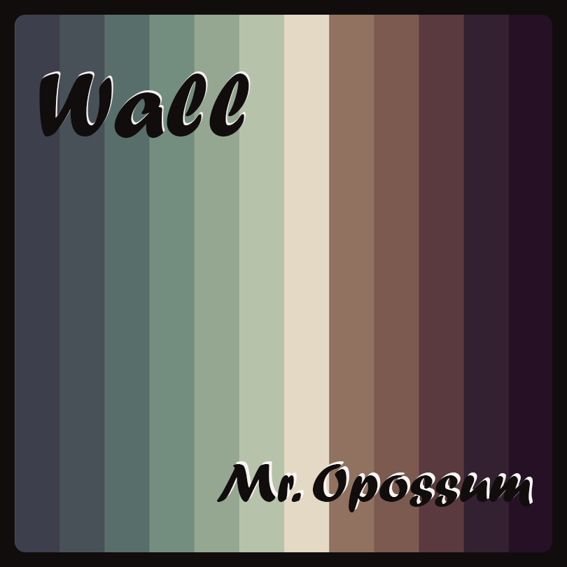 Mr.Opossum wild azure beach wall logo