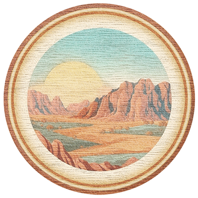 Canyon Round Dance Rug #1 Samtuse963 logo