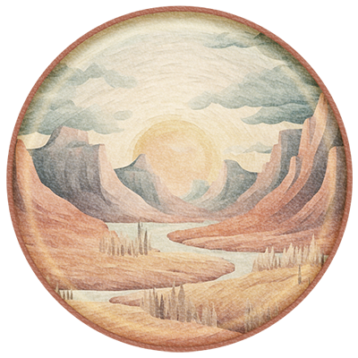 Canyon Round Dance Rug #2 Samtuse963 logo