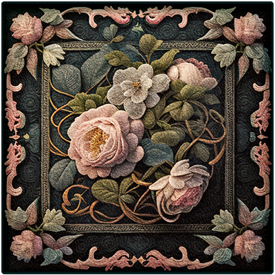 Ornate Floral Square Dance Rug #6 Samtuse963 logo