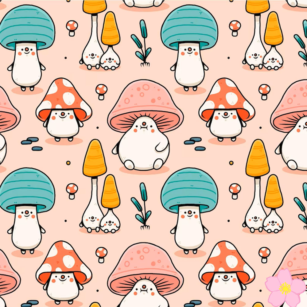 cute mushroom cartoon wallpaper