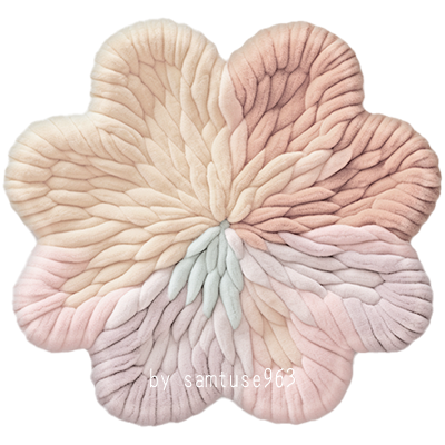 Cute Fluffy Flower Dance Rug #14 Samtuse963 logo
