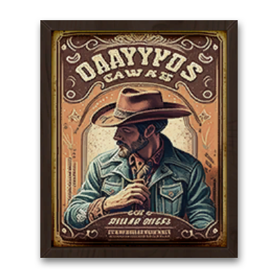 Ranch Cowboy Poster Frame #1 Samtuse963 logo