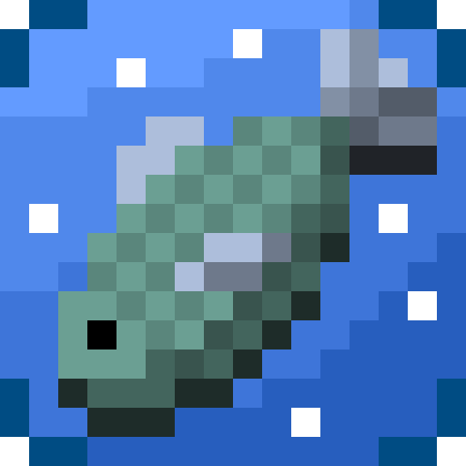 minecraft fish pixel art