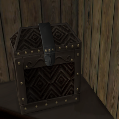 TSM Carved Chest as suitcase replacement logo