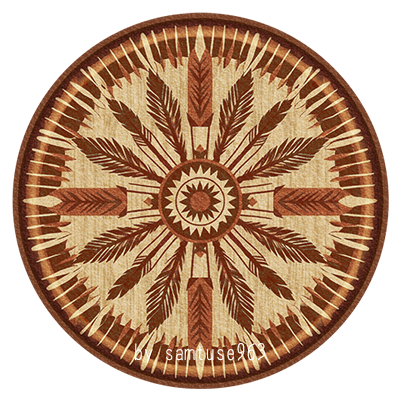 Folk Pattern Round Dance Rug #1 Samtuse963 logo